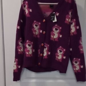 Disney Pixar Toy Story 3 LotsoCardigan Sweater. NWT